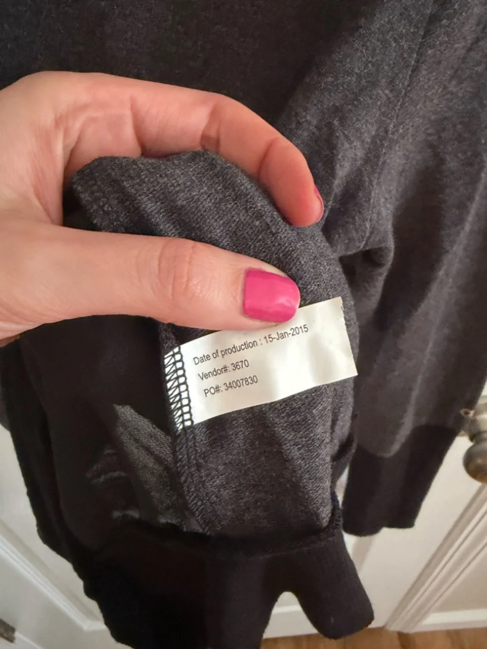 ALO yoga Mirage Long Sleeve black and gray sheer panel shirt size M NWT